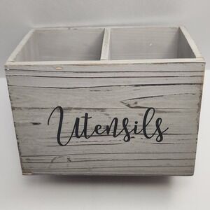 Rustic Wooden Utensil holder